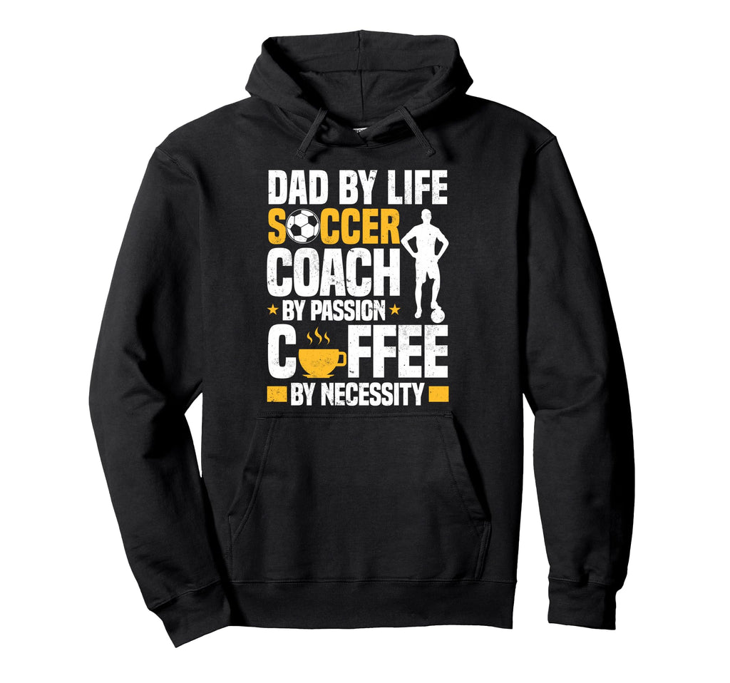 Dad Soccer Coach Coffee Lover Hoodie - Custom Art Print Men Women