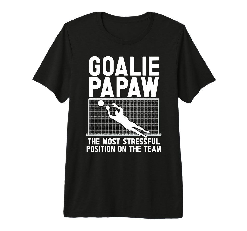 Mens Soccer Goalie Papaw Funny Papaw T-Shirt - Graphic Print for Adults