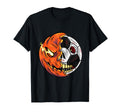 Soccer Ball Pumpkin Skull Halloween T-Shirt - Custom Art Print Unisex