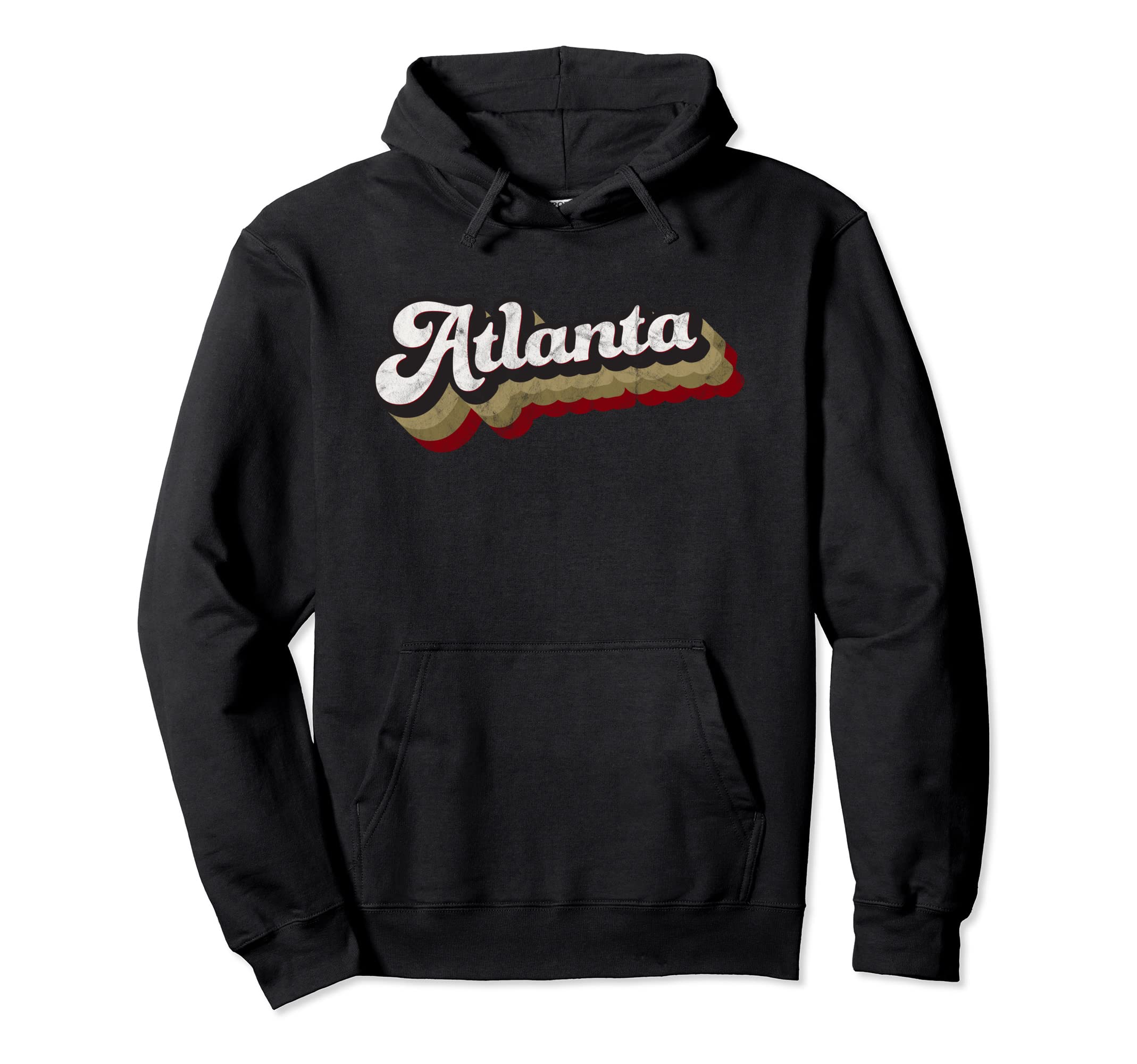 Atlanta Soccer Distressed Baseball Hoodie - Novelty Apparel Men Women