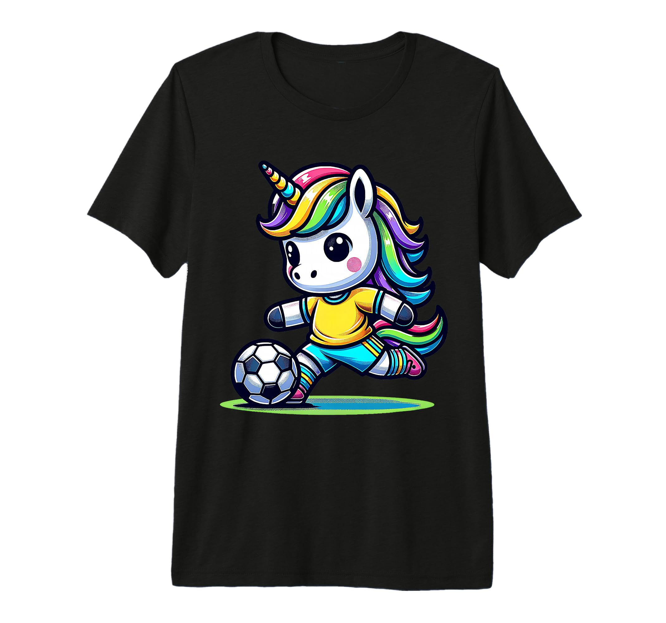 Footballer Unicorn Fans Soccer Team T-Shirt - Unique Graphic Men Women