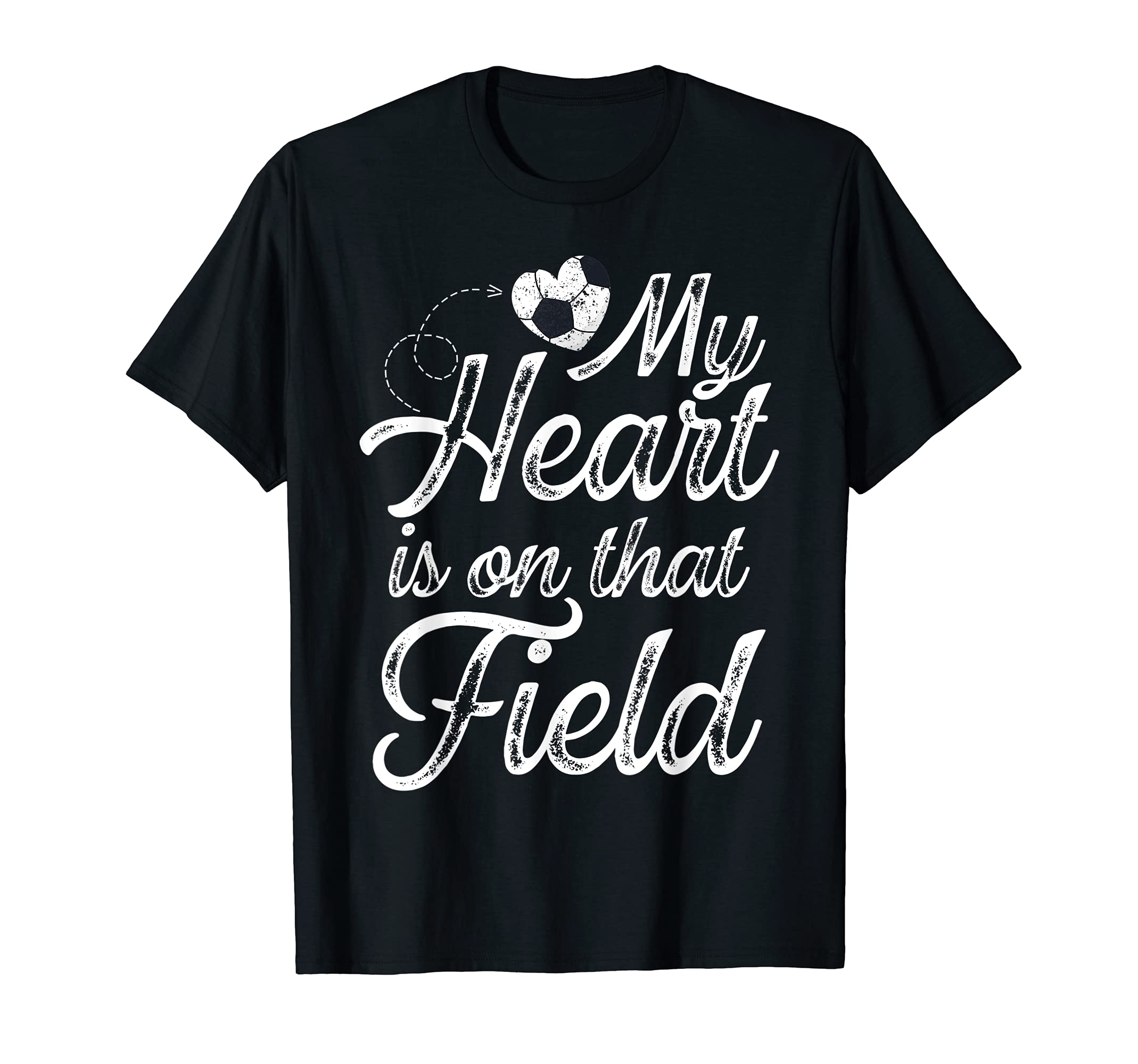 My Heart Is That Field Soccer Mom T-Shirt - Trendy Graphic Unisex