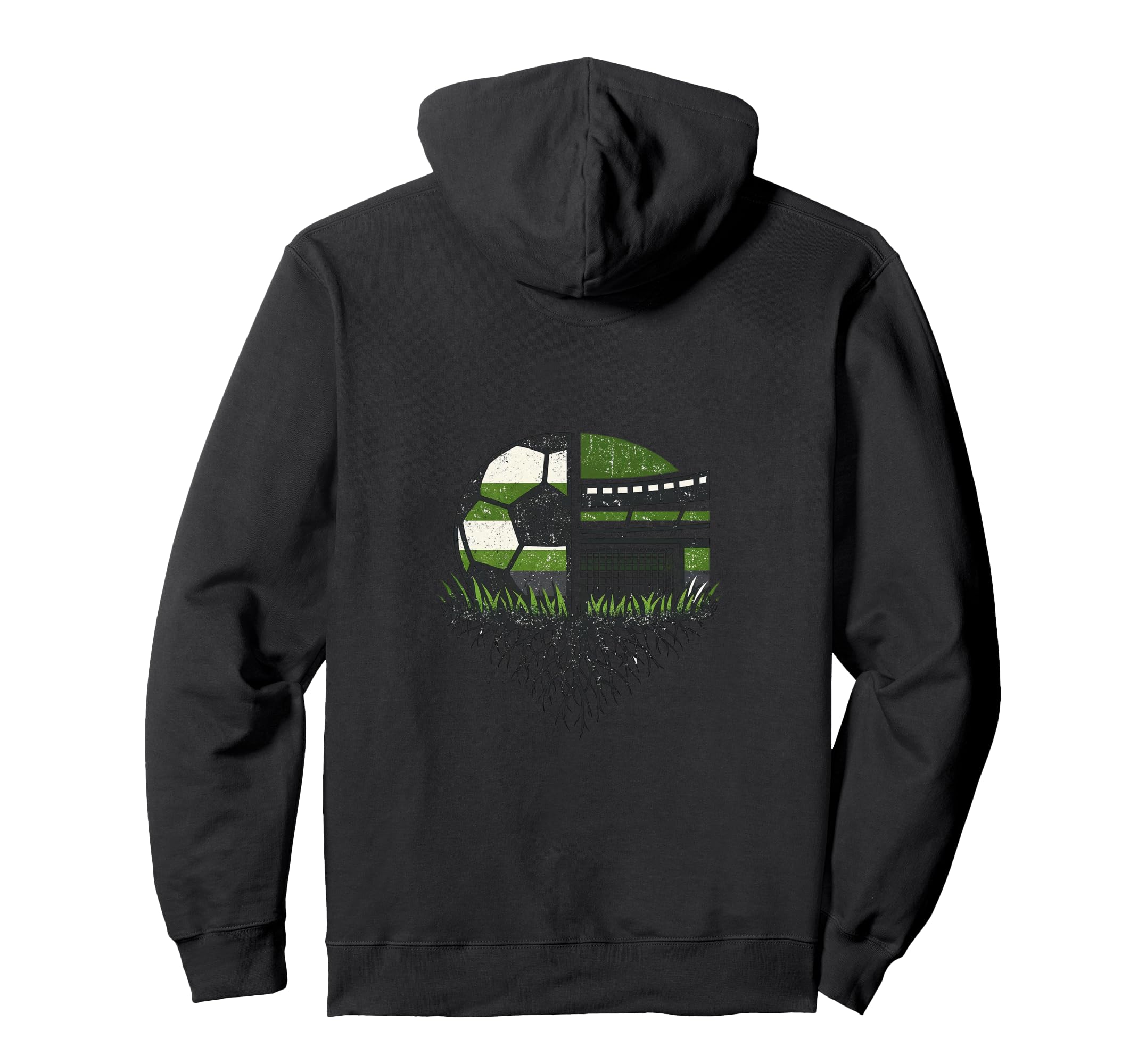 Soccer Ball Stadium Nature Hoodie - Casual Everyday Wear for Adults