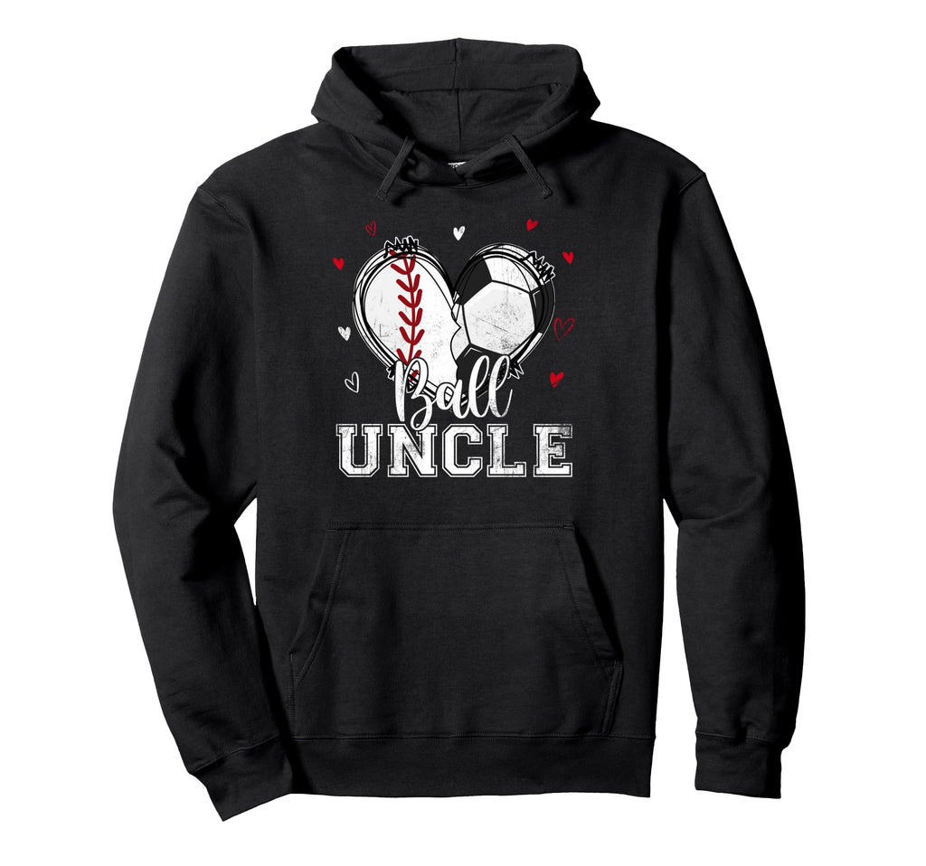 Ball Uncle Baseball Soccer Heart Nana Hoodie - Trendy Graphic Men Women