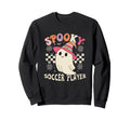 Spooky Soccer Player Ghost Halloween Sweatshirt - Fun Novelty Design Unisex