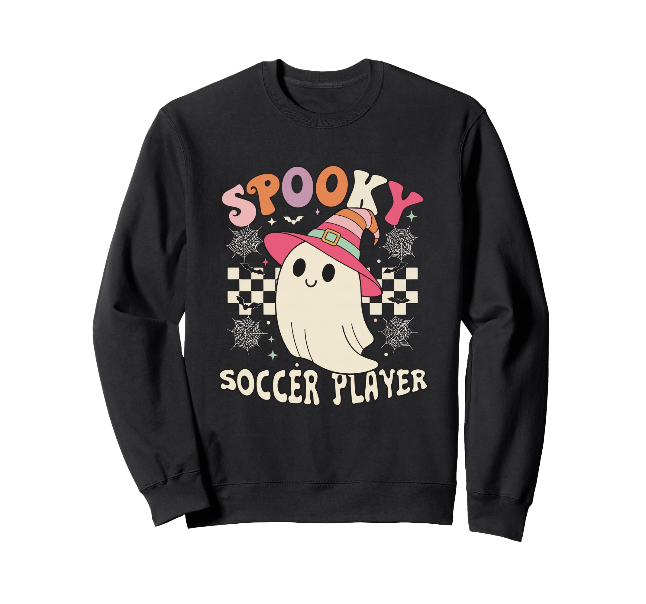 Spooky Soccer Player Ghost Halloween Sweatshirt - Fun Novelty Design Unisex