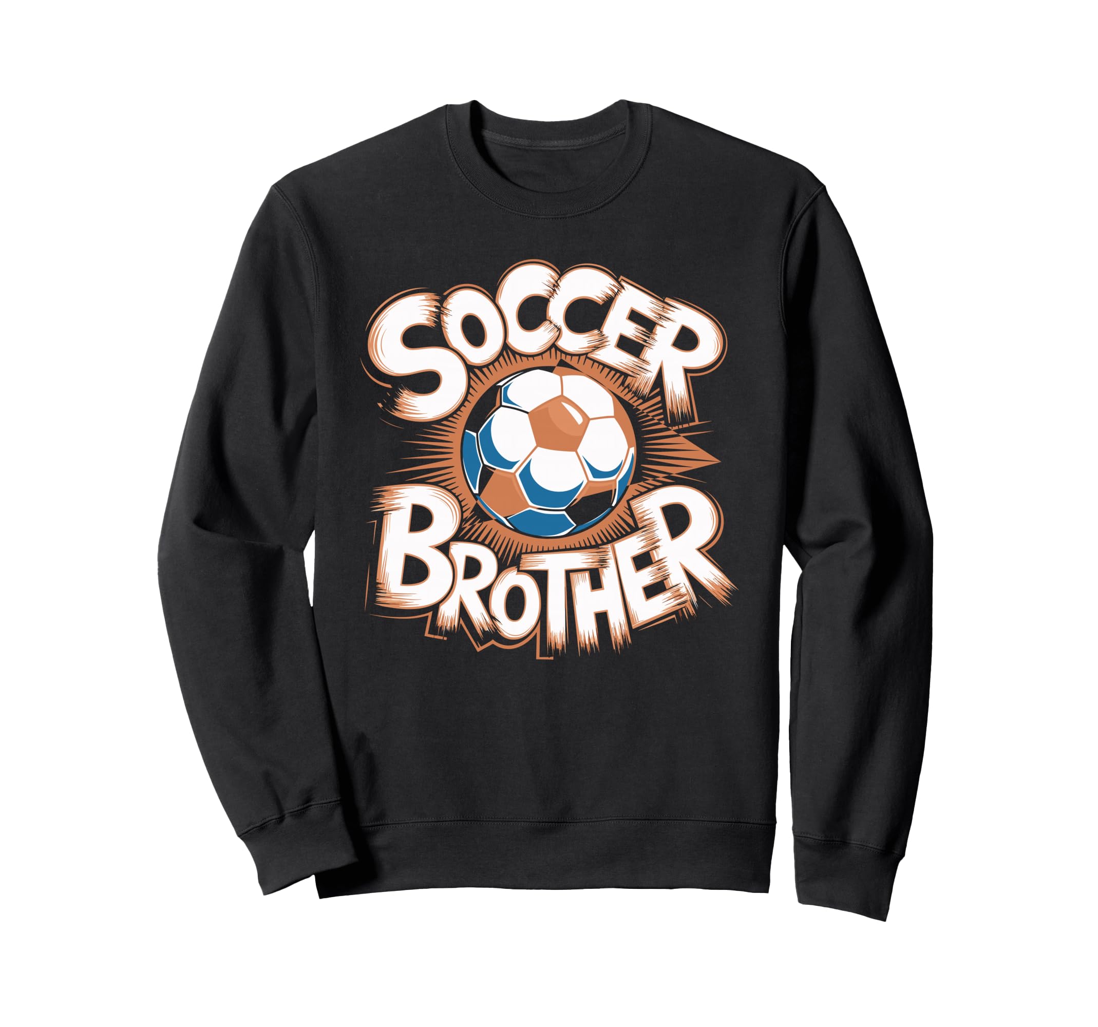 Soccer Brother Sketch Ball Sweatshirt - Aesthetic Graphic for Adults