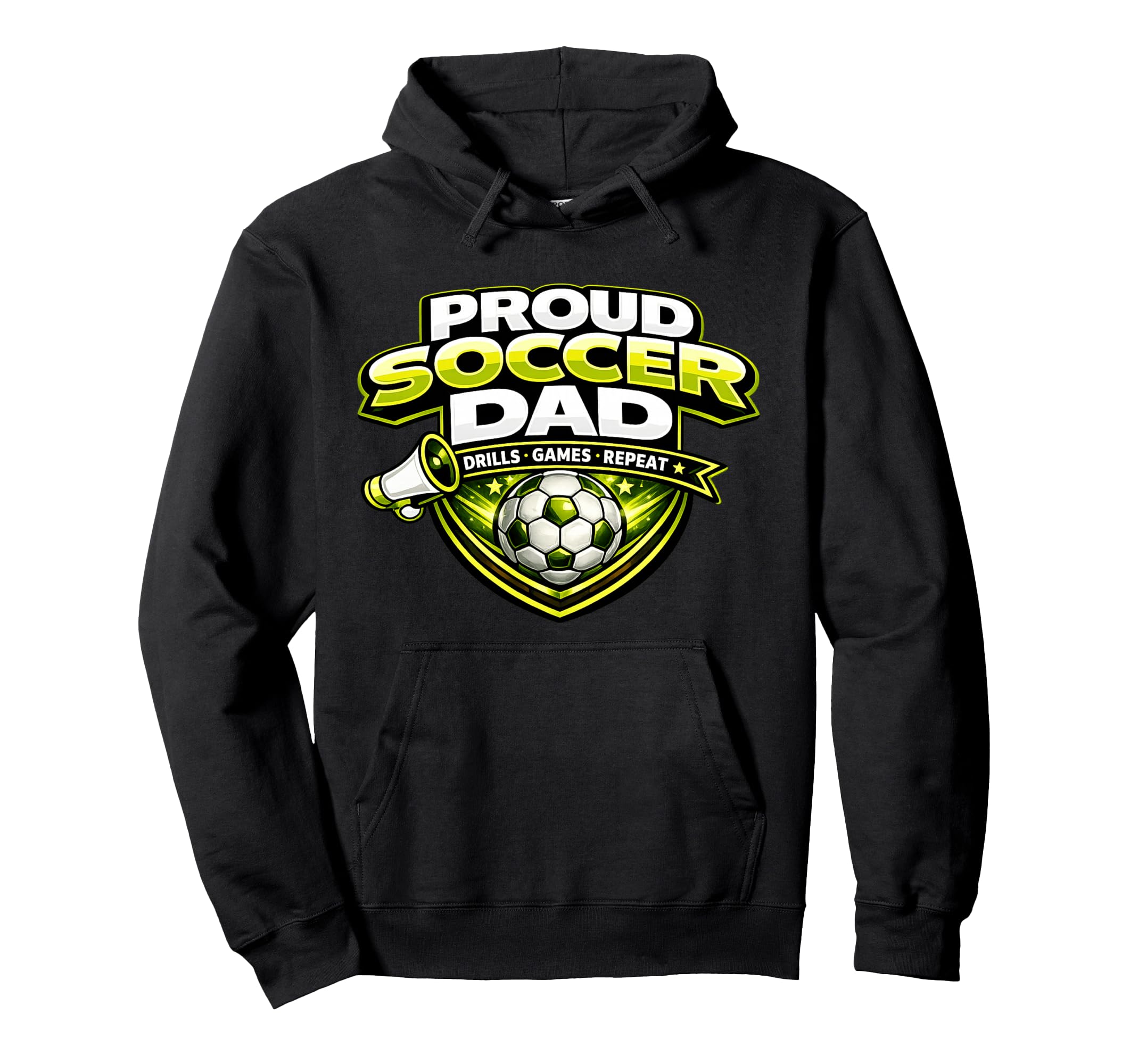 Soccer Dad Funny Proud Drills Games Hoodie - Novelty Apparel for Adults