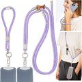 Pulpo 2-in-1 Cell Phone Wrist Strap and Lanyard Lavender & Blue - Anti Theft Phone Lanyard for Men & Women, Wrist Straps for Phones, Lanyards for Smartphones, Adjustable Cellphone Leash & Strap Tether