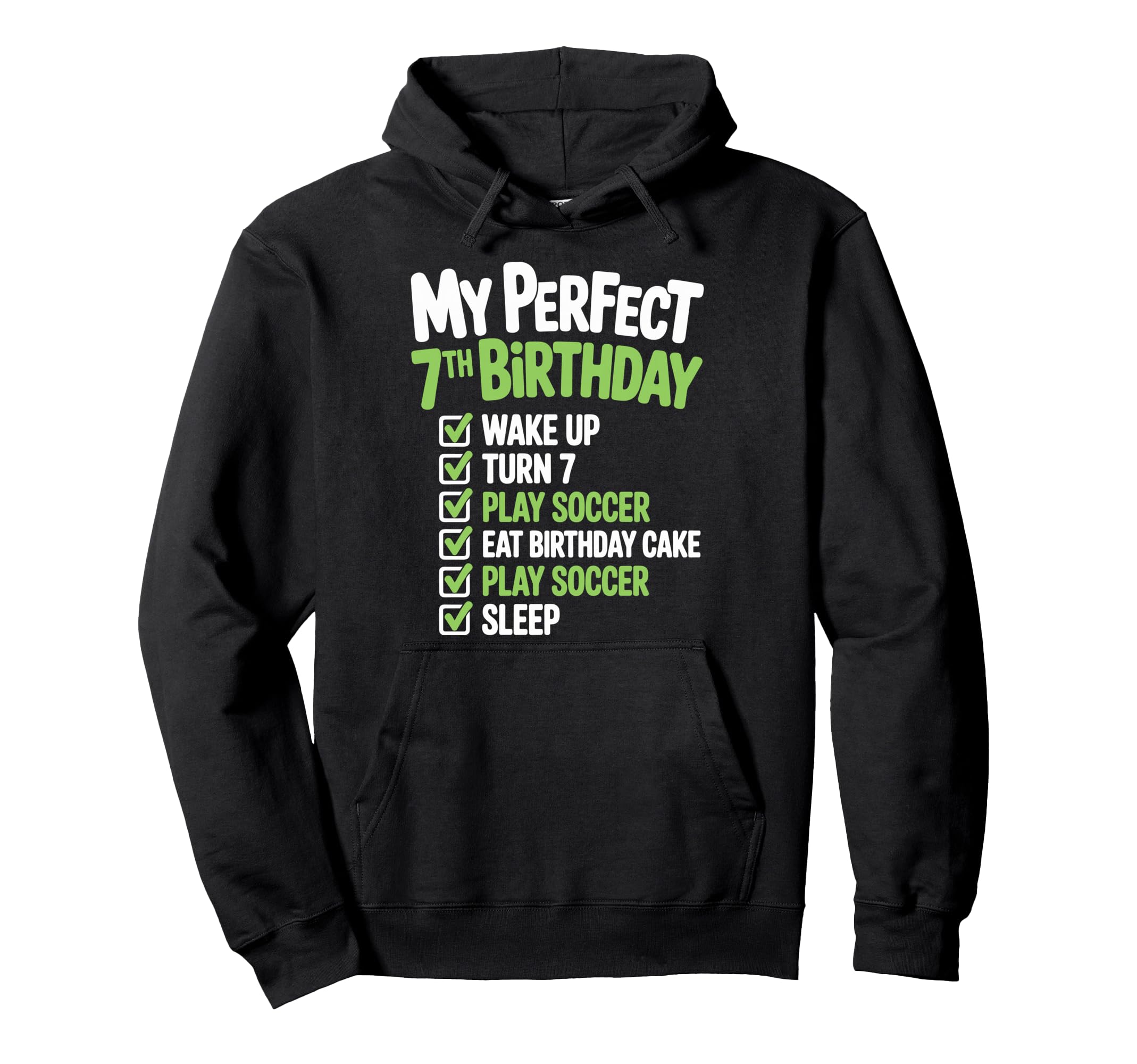My 7Th Birthday Bday Play Soccer 7 Hoodie - Streetwear Style for Adults