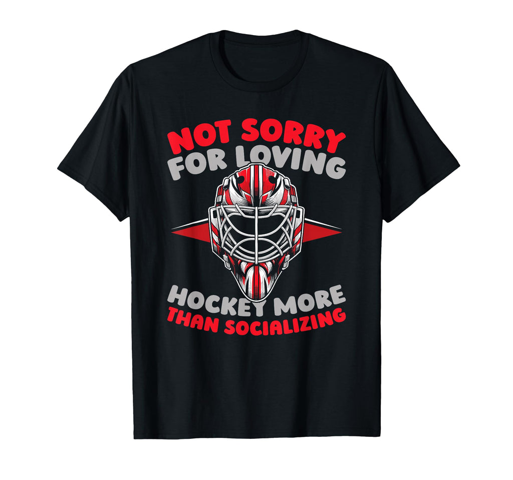 Hockey Goalkeeper Ice Hockey Goalie T-Shirt - Minimalist Print Men Women