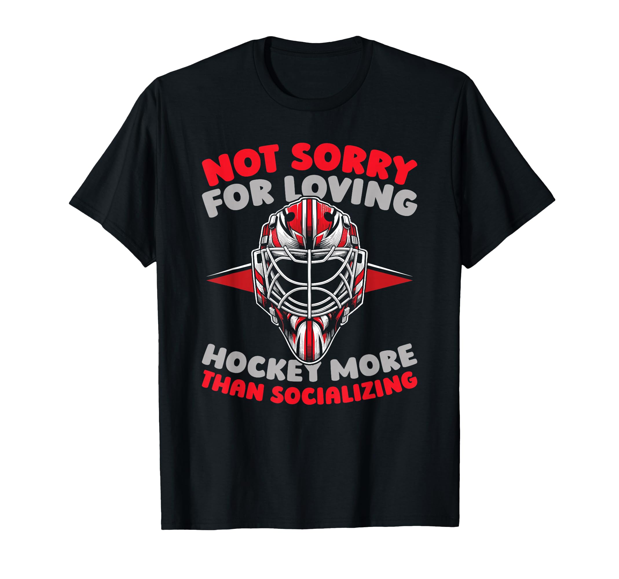 Hockey Goalkeeper Ice Hockey Goalie T-Shirt - Minimalist Print Men Women