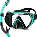 Snorkeling Gear, Dry Snorkel Set180° Panoramic Wide View,Anti-Fog Scuba Diving Mask, Professional Snorkeling Gear for Free Breathing, Swimming, Diving