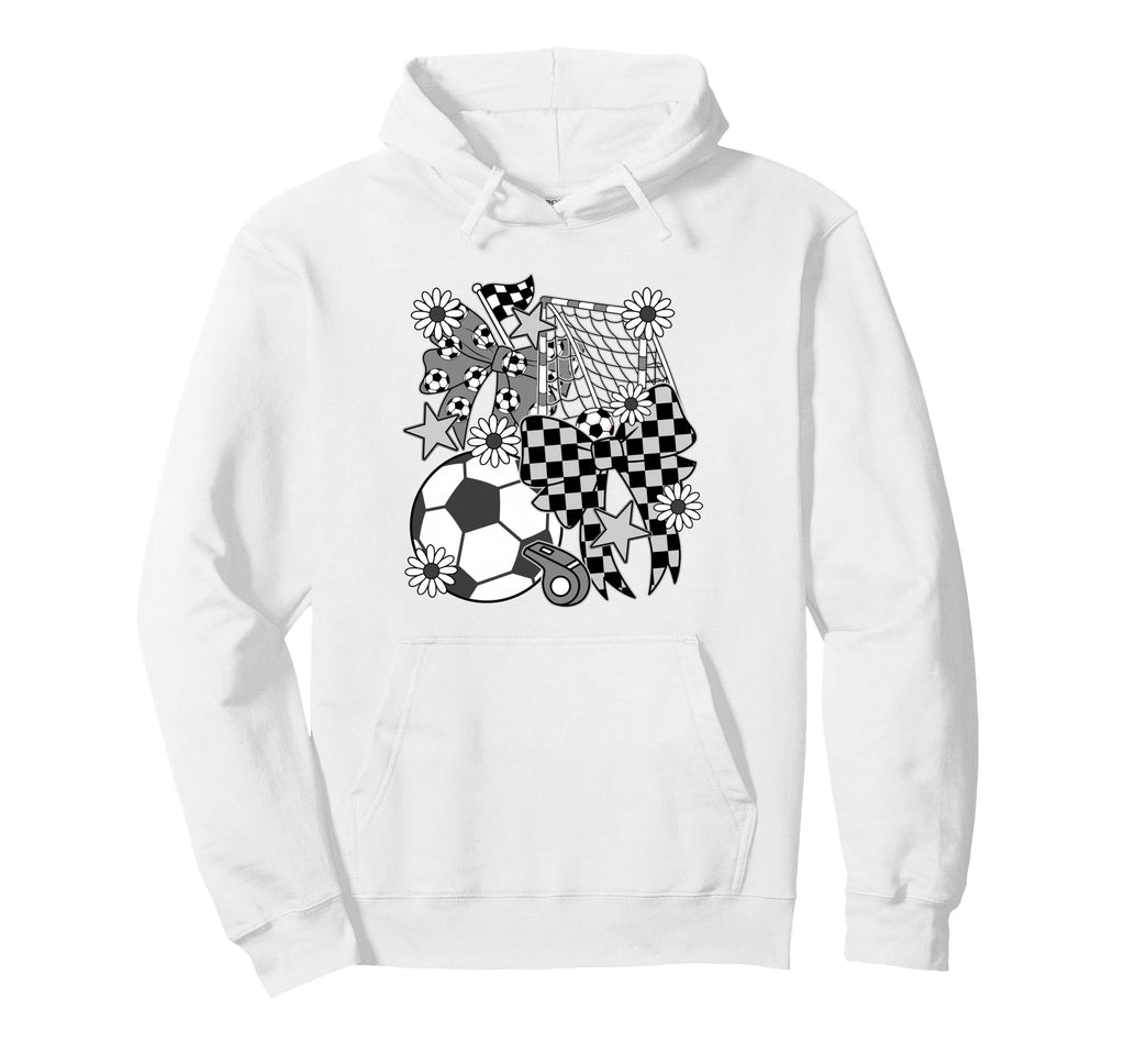 Soccer Ball Mama Coquette Bow Soccer Mom Hoodie - Aesthetic Graphic Unisex
