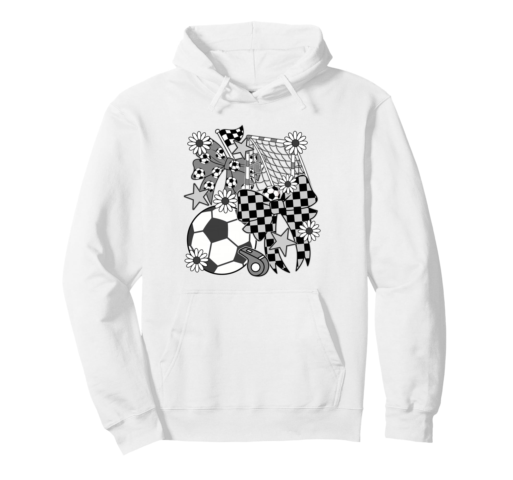 Soccer Ball Mama Coquette Bow Soccer Mom Hoodie - Aesthetic Graphic Unisex