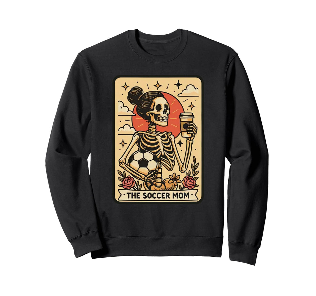 Funny Soccer Mom Tarot Card Sweatshirt - Casual Everyday Wear Unisex