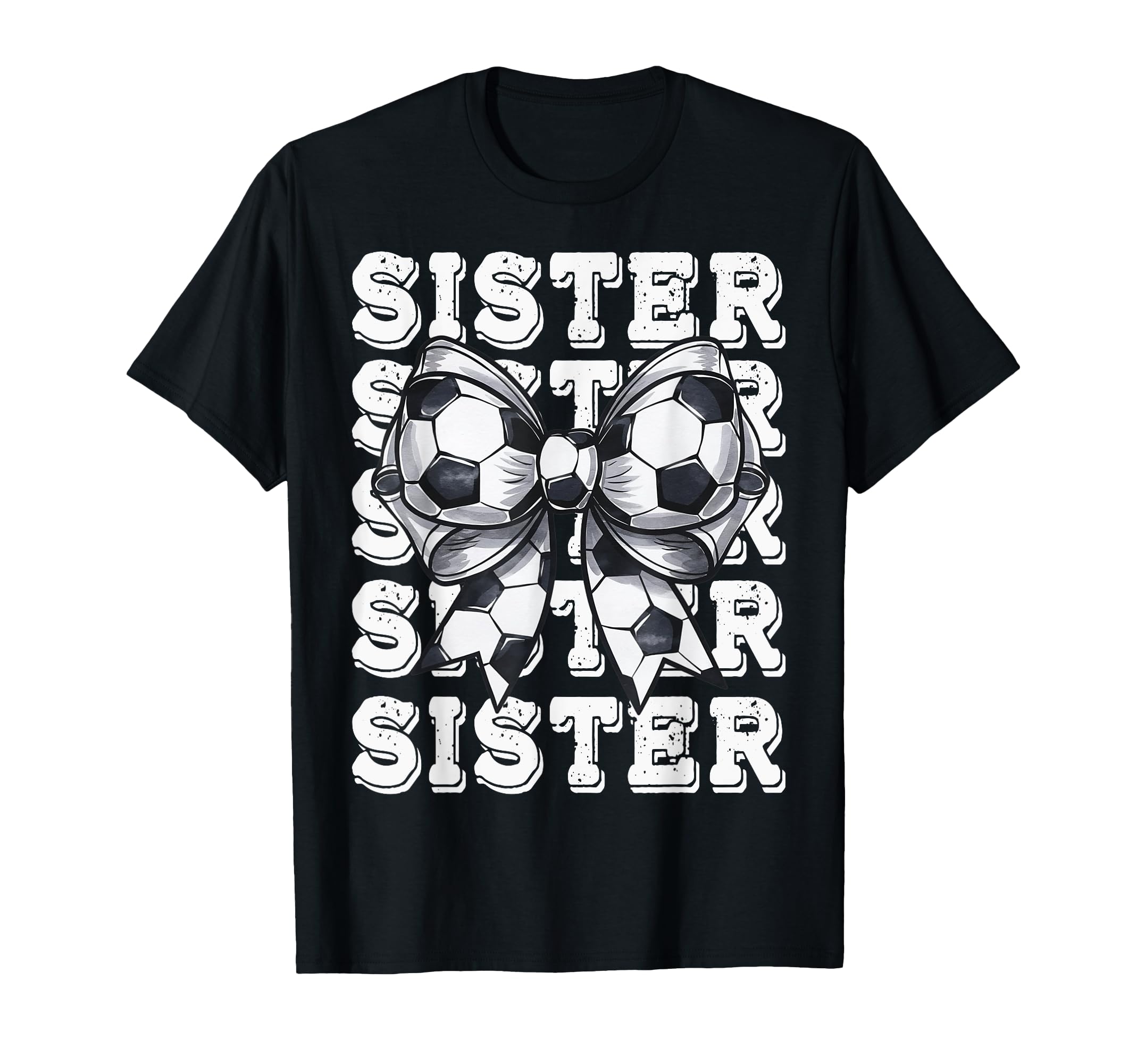 Coquette Soccer Sister Matching Family T-Shirt - Unique Graphic for Adults