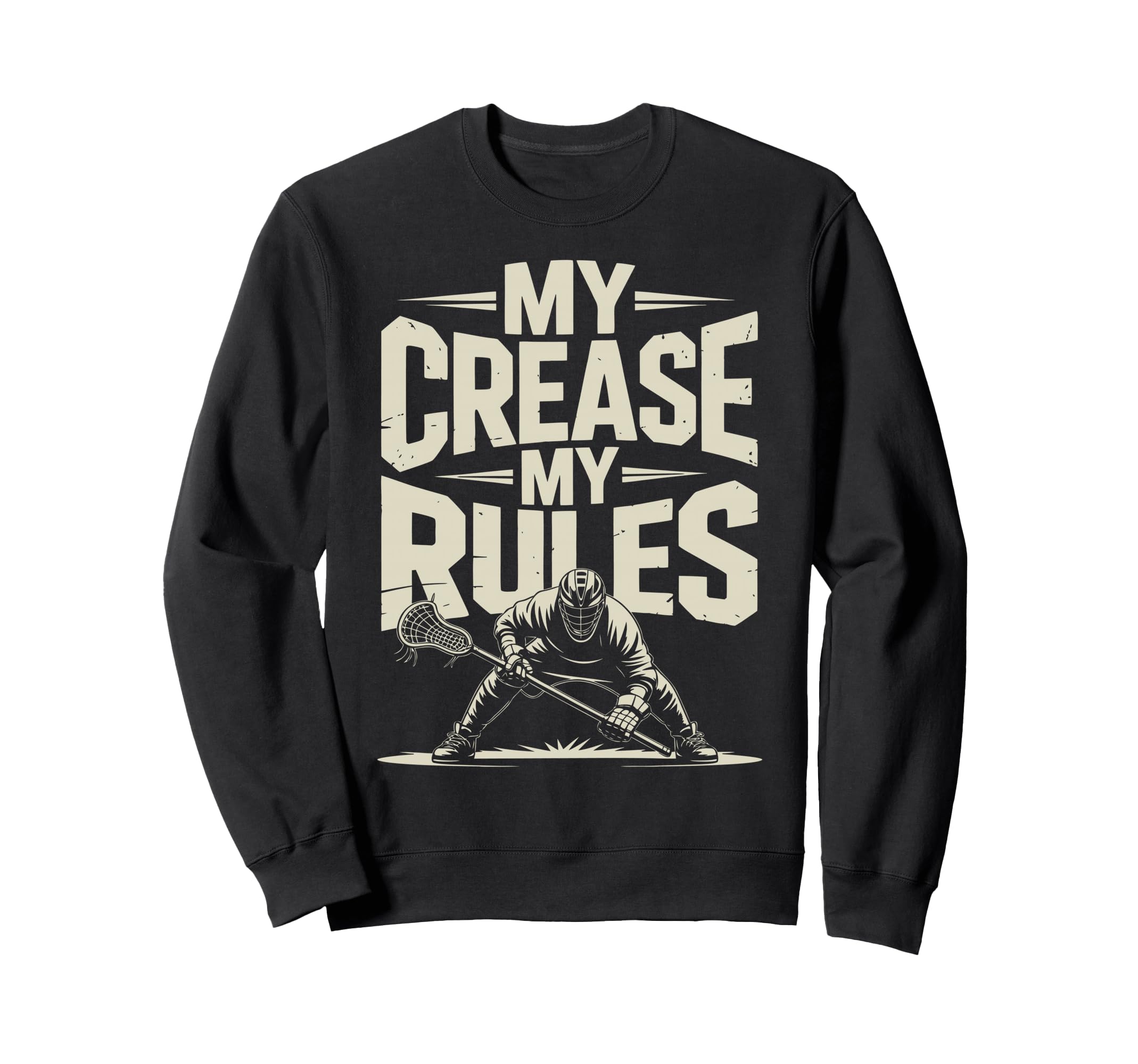 Lacrosse Crease Lax Goalie Sweatshirt - Unique Graphic Unisex