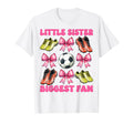 Little Sister Biggest Fan Soccer T-Shirt - Minimalist Print Men Women