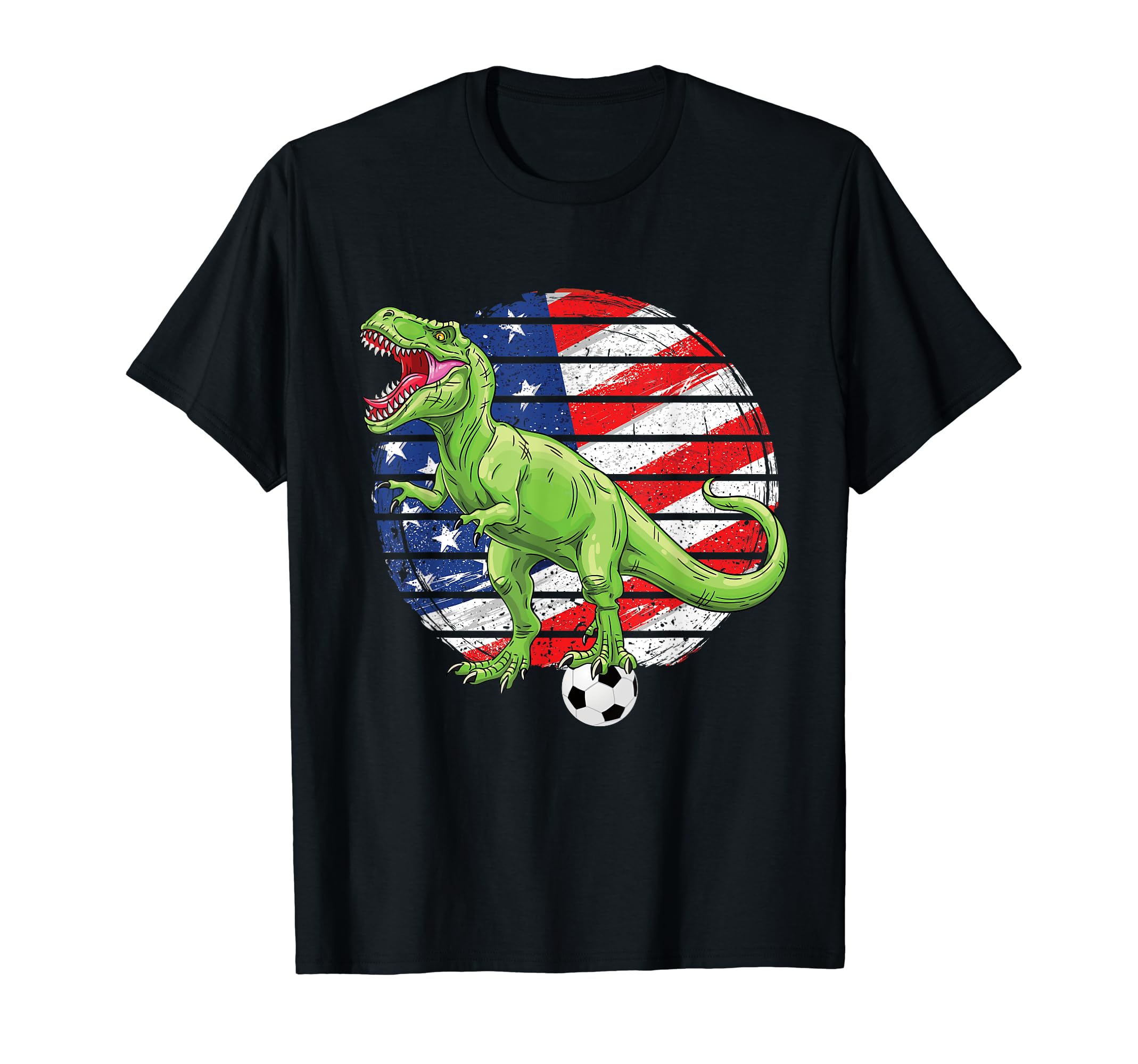 Trex Soccer Ball And Distressed T-Shirt - Casual Everyday Wear Men Women