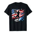 Usa Patriotic Soccer Lover Dad Coach T-Shirt - Custom Art Print Unisex