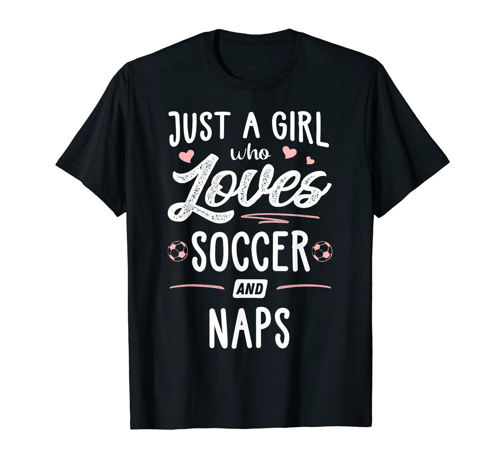 Just Who Loves Soccer And Naps Gift T-Shirt - Minimalist Print for Adults