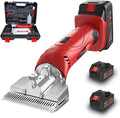 Cordless Horse Clippers,500W Heavy Duty Horse Grooming Clippers with 2 PCS Rechargeable 3000mAH Lithium Battery,6 Speed Professional Horse Grooming Kit for Thick Coat Animals