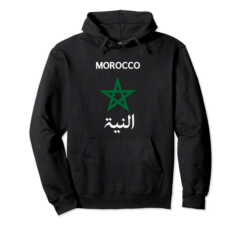 Morocco Flag Moroccan Soccer Hoodie - Casual Everyday Wear Men Women