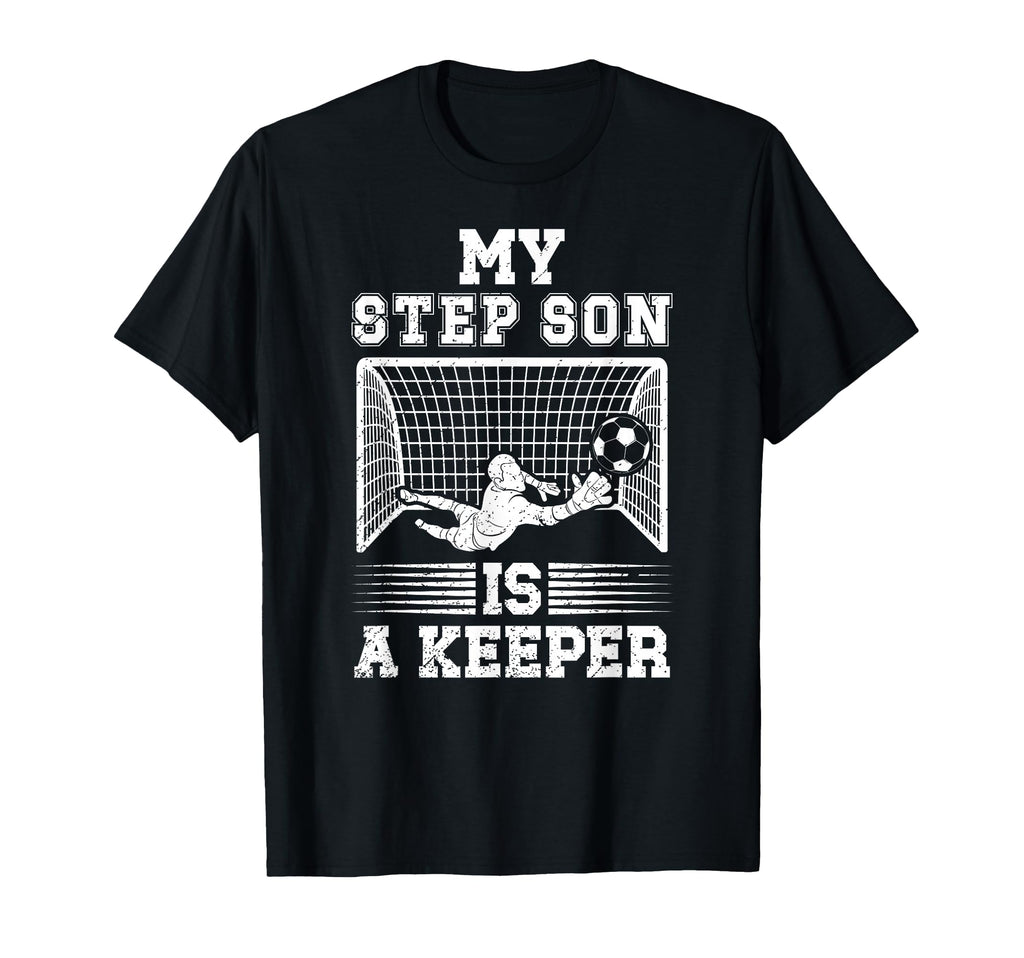 Soccer Keeper Step Dad Soccer Goalie T-Shirt - Unique Graphic for Adults