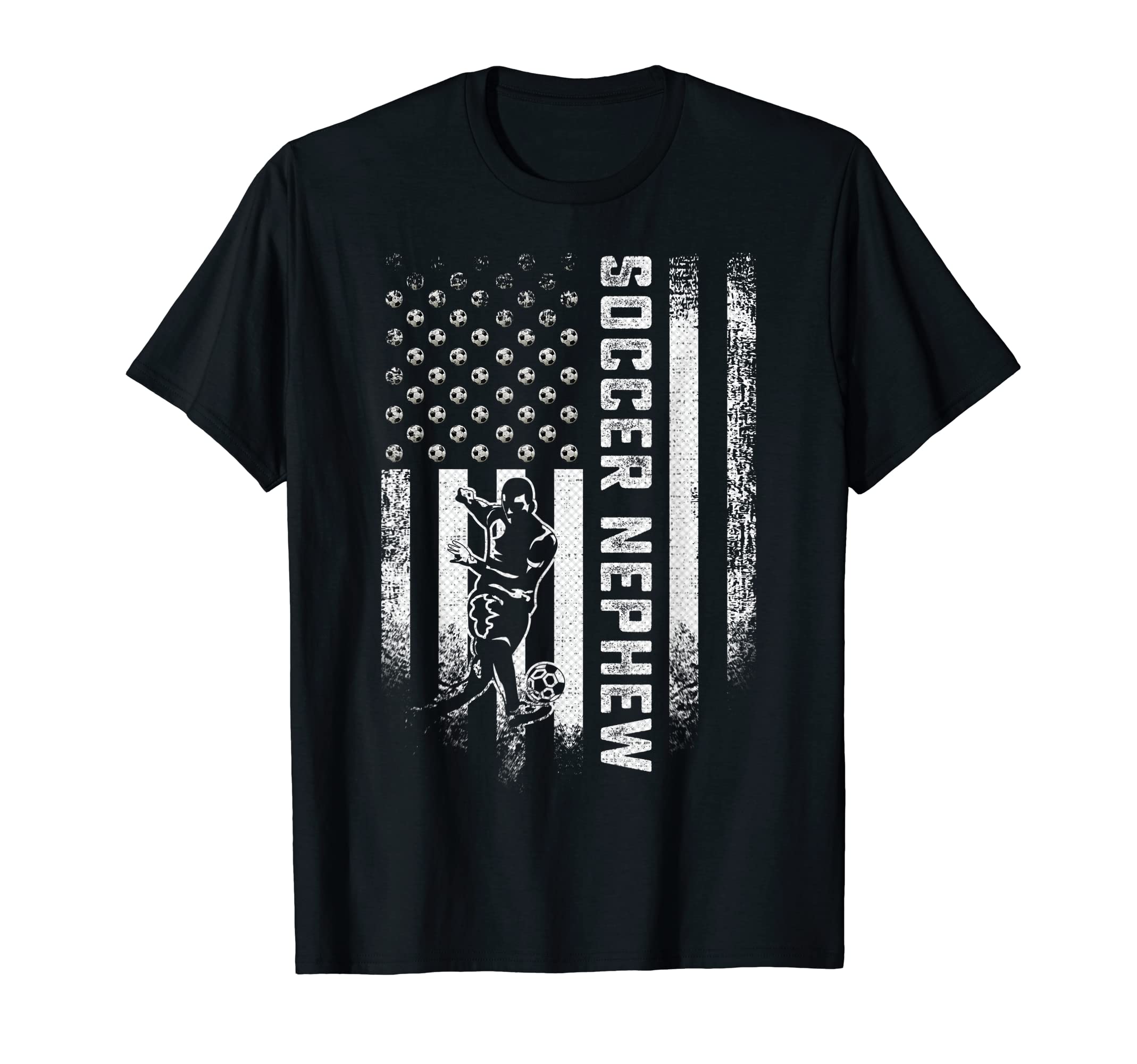 Usa American Flag Proud Soccer Nephew T-Shirt - Graphic Print Men Women