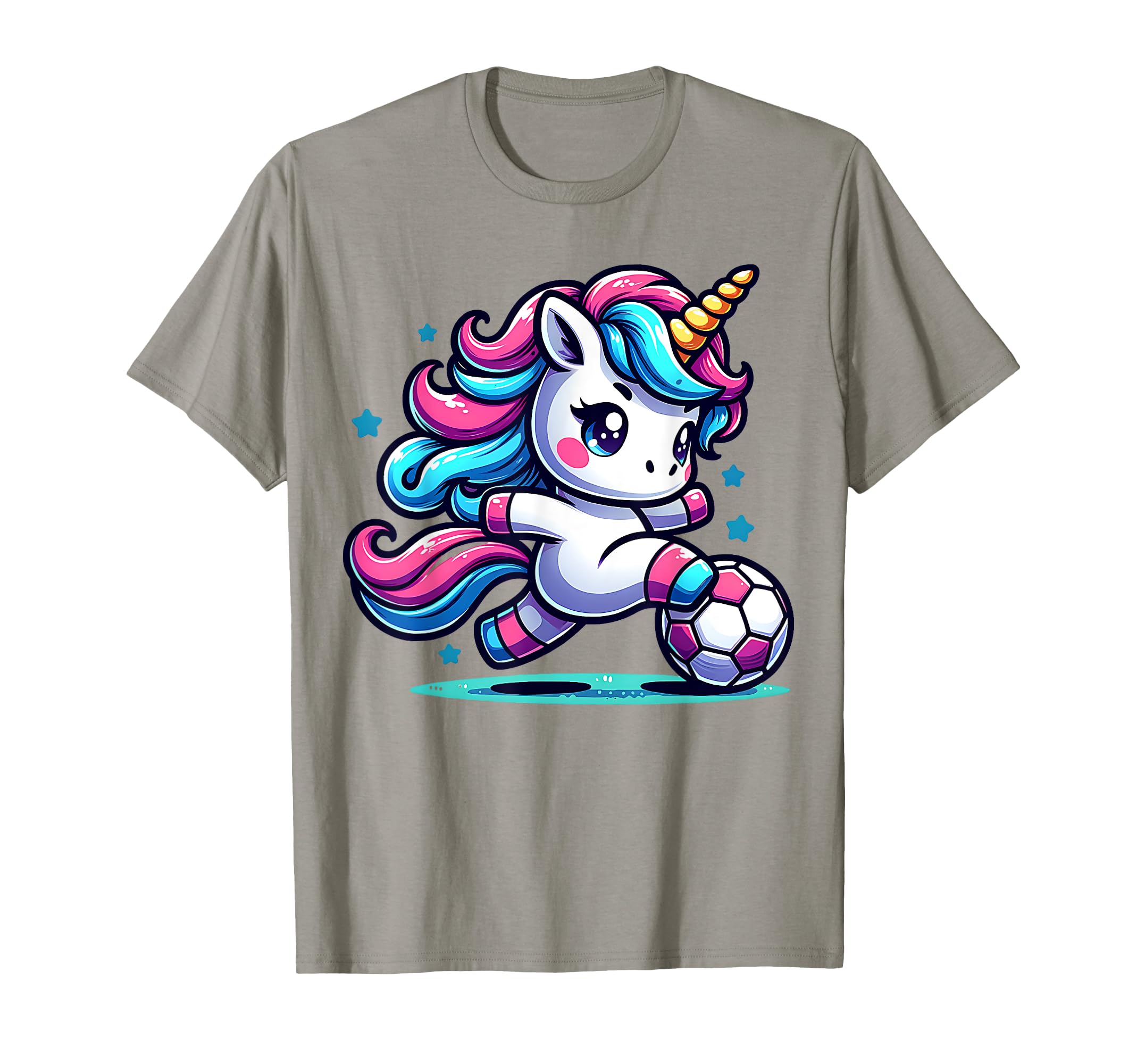 Footballer Unicorn Fans Soccer Team T-Shirt - Trendy Graphic Men Women