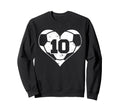 Soccer Number 10 Jersey Funny Soccer Sweatshirt - Minimalist Print Unisex