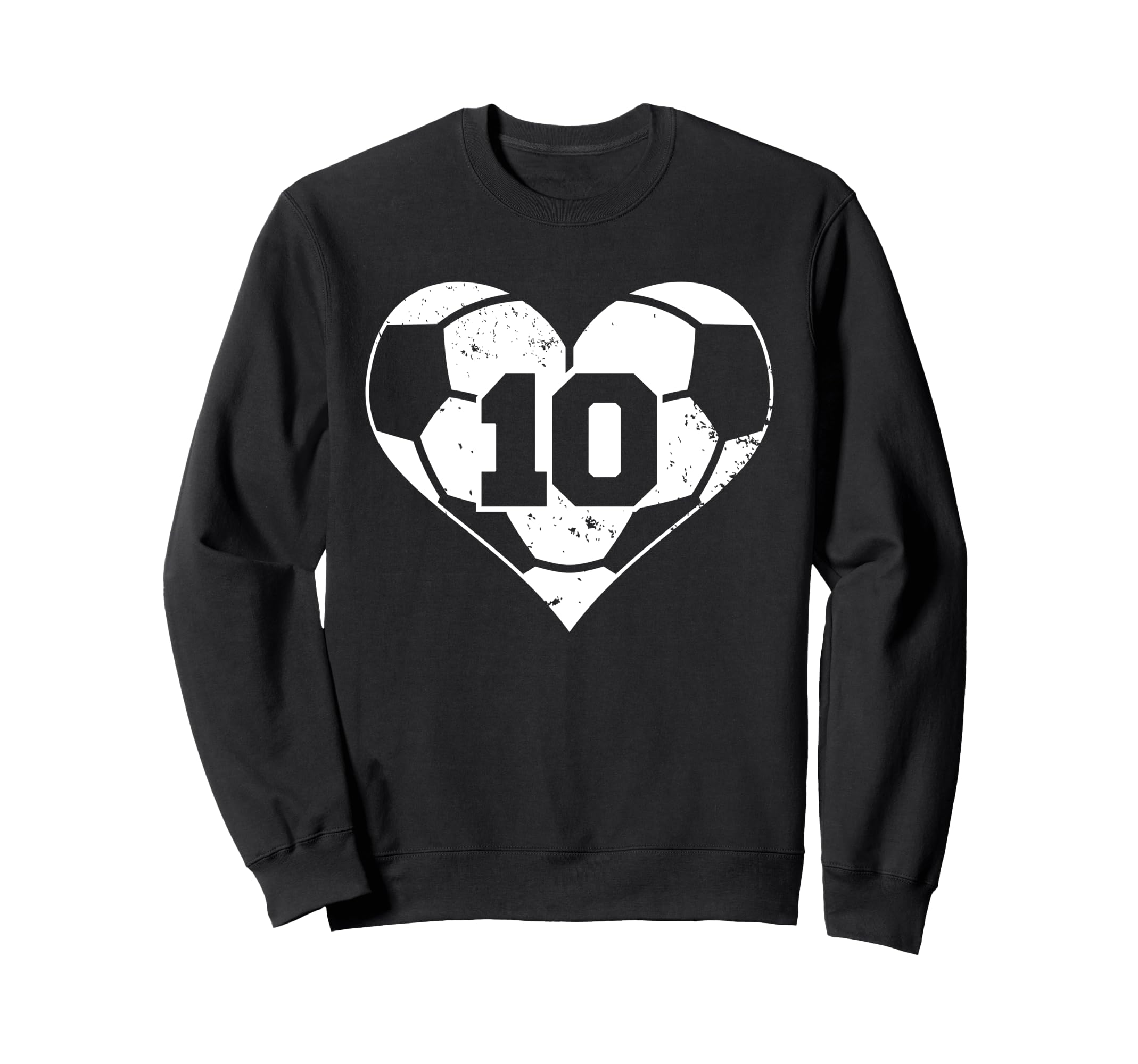Soccer Number 10 Jersey Funny Soccer Sweatshirt - Minimalist Print Unisex