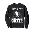 Just Who Loves Soccer Sweatshirt - Graphic Print for Adults