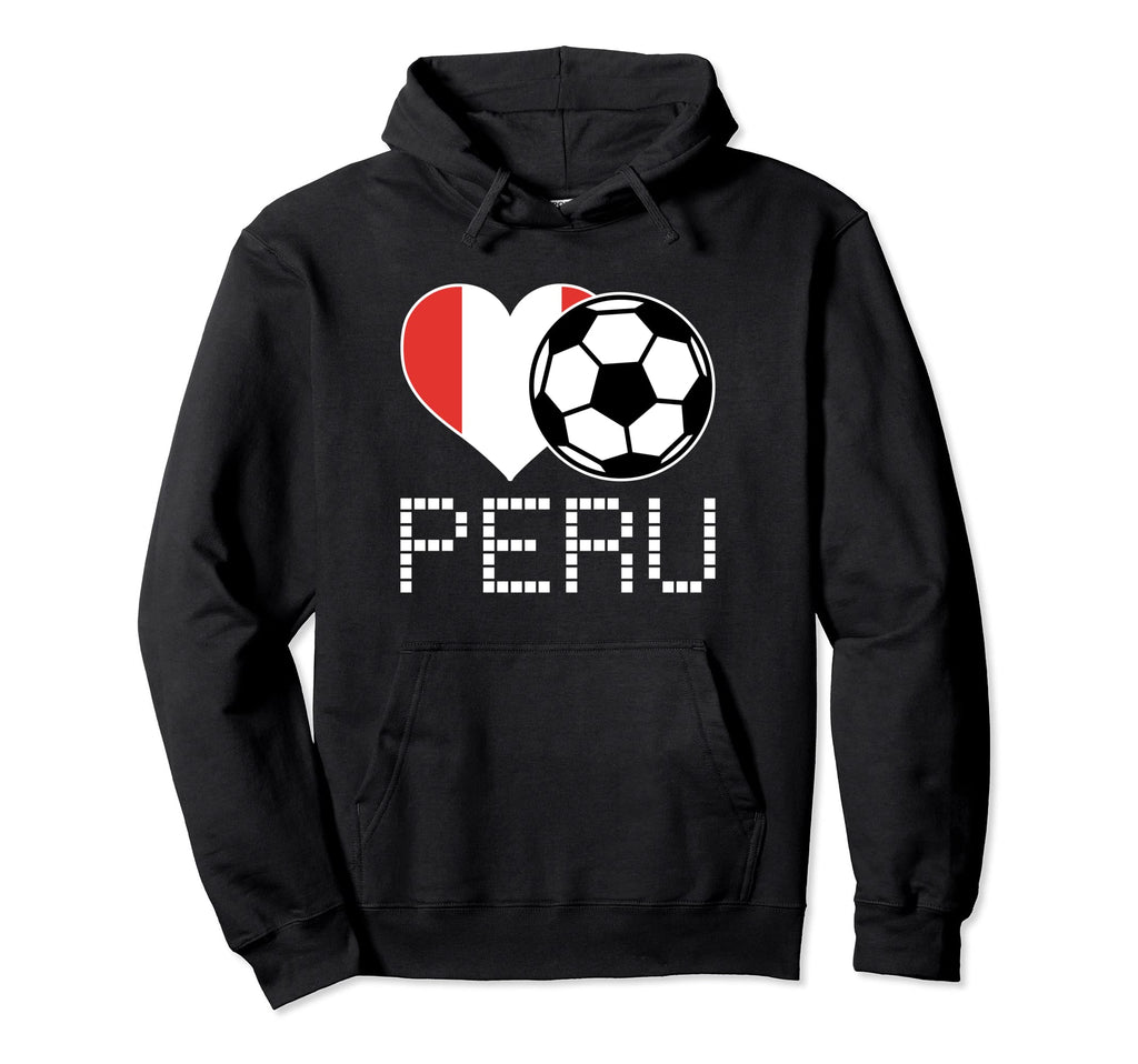 Peru Soccer Peruvian Flag Love Country Pride Hoodie - Graphic Print Unisex