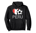 Peru Soccer Peruvian Flag Love Country Pride Hoodie - Graphic Print Unisex