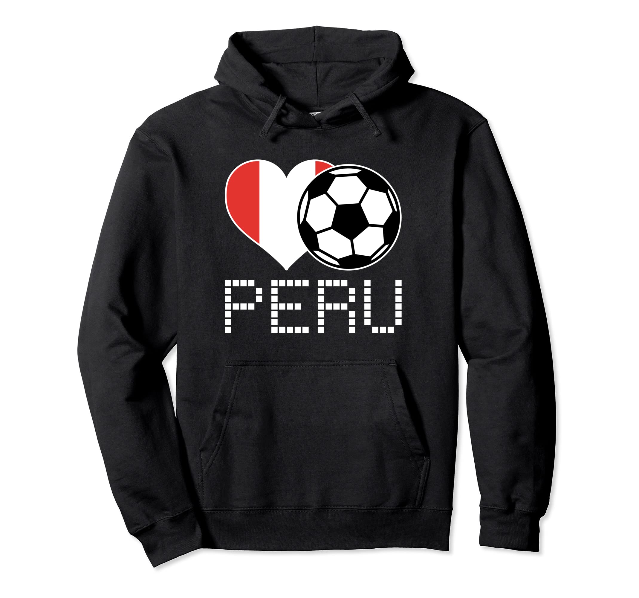 Peru Soccer Peruvian Flag Love Country Pride Hoodie - Graphic Print Unisex