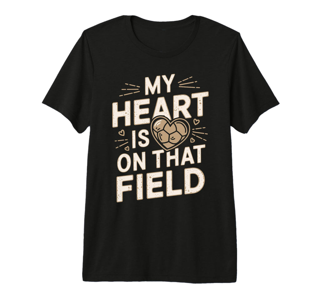 My Heart Is That Field Soccer Lover Tri T-Shirt - Graphic Print for Adults