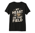 My Heart Is That Field Soccer Lover Tri T-Shirt - Graphic Print for Adults