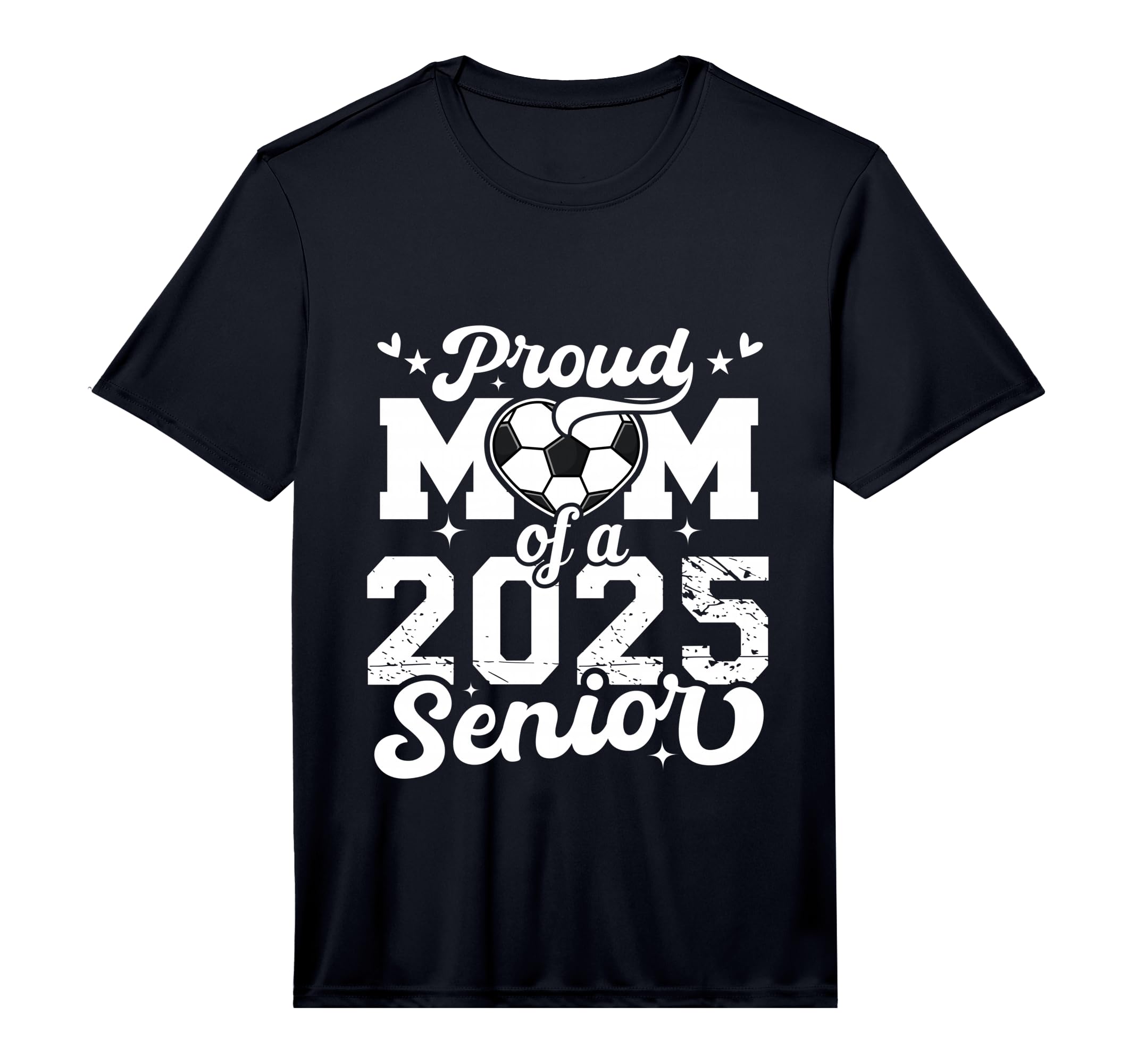 Proud Mom 2025 Senior Soccer Ball T-Shirt - Novelty Apparel for Adults