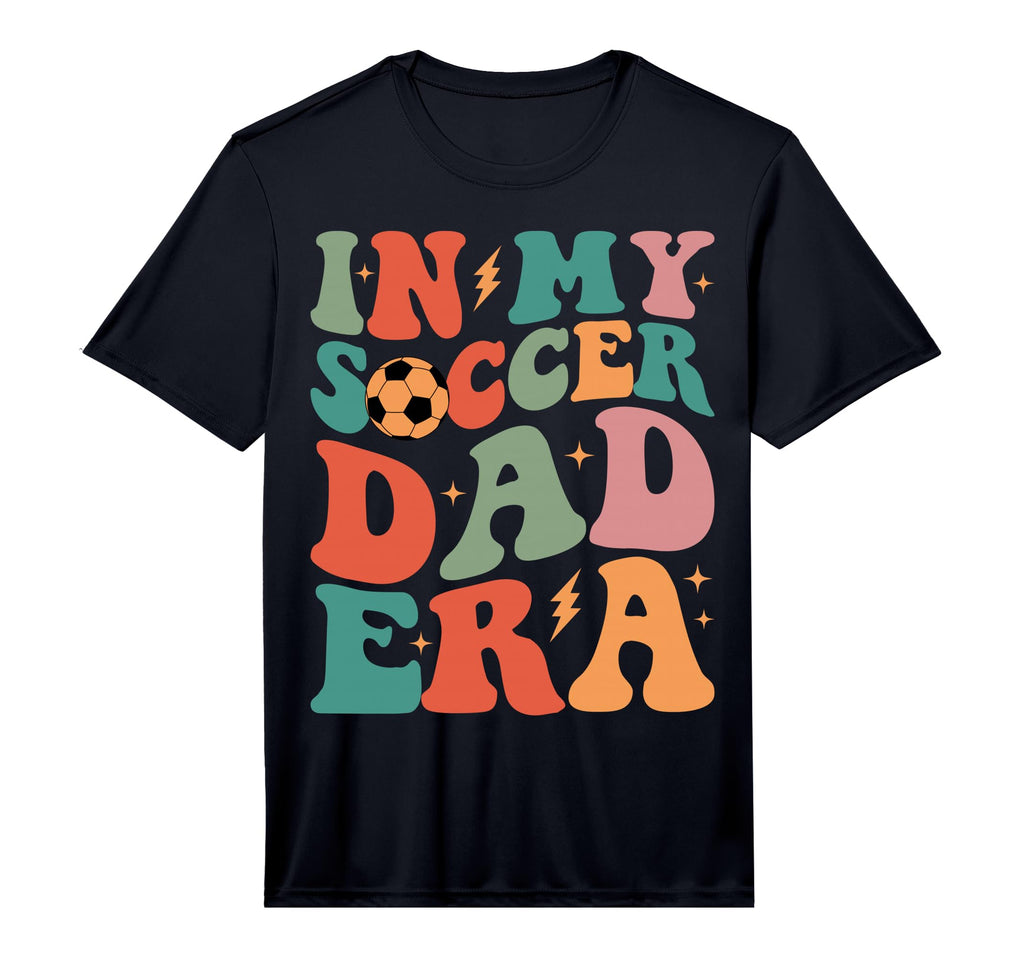 Groovy My Soccer Dad Era Performance T-Shirt - Minimalist Print for Adults