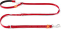 HOWGO 8-in-1 Multifunctional Hands Free Dog Training Leash with Padded Handle, 8.5 FT Nylon Adjustable Length, Lightweight Aviation Aluminum, Crossbody Waist Leash for Puppy Medium Large Dogs (Red)
