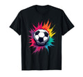 Colorful Tie Dye Soccer Ball T-Shirt - Minimalist Print Men Women