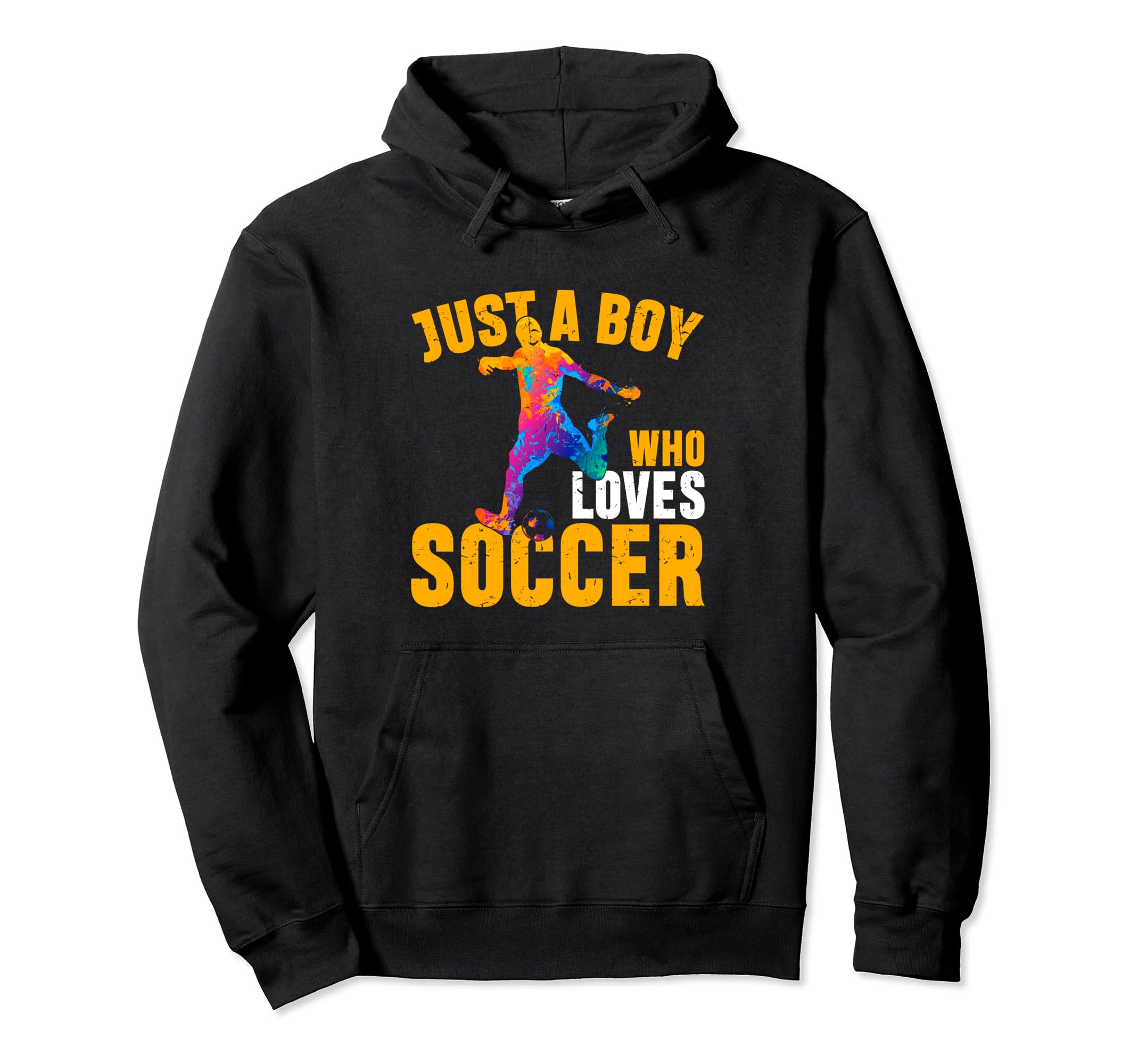 Funny Just Who Loves Soccer Hoodie - Minimalist Print Men Women