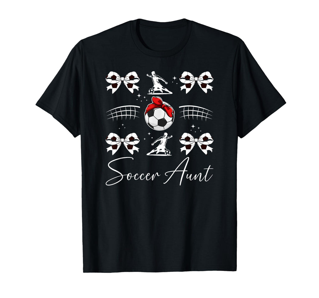 Soccer Aunt Soccer Player Auntie T-Shirt - Casual Everyday Wear Unisex
