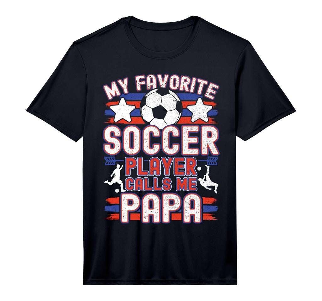 Mens Soccer Papa My Favorite Soccer Player T-Shirt - Graphic Print Unisex