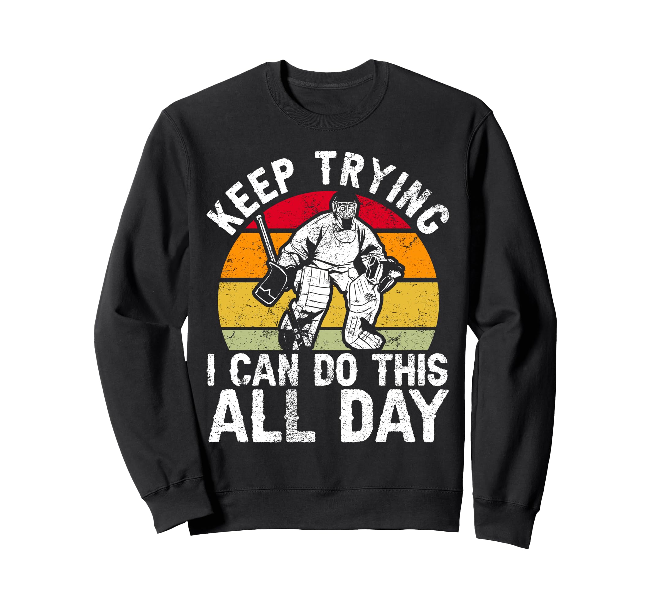 Ice Hockey Goalie Goalkeeper Keep Sweatshirt - Minimalist Print Men Women