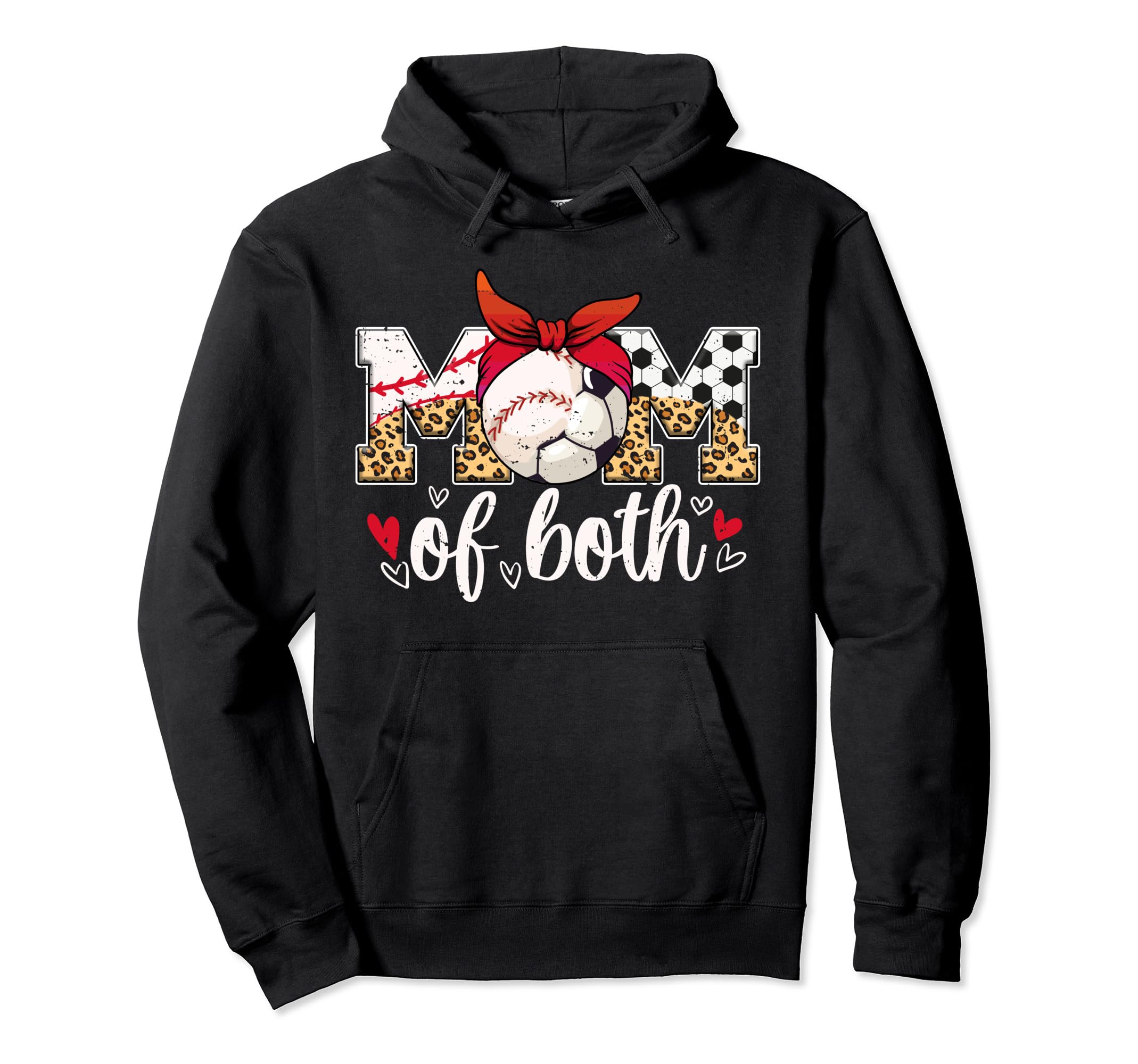 Mom Both Baseball Soccer Mom Soccer Hoodie - Trendy Graphic Men Women