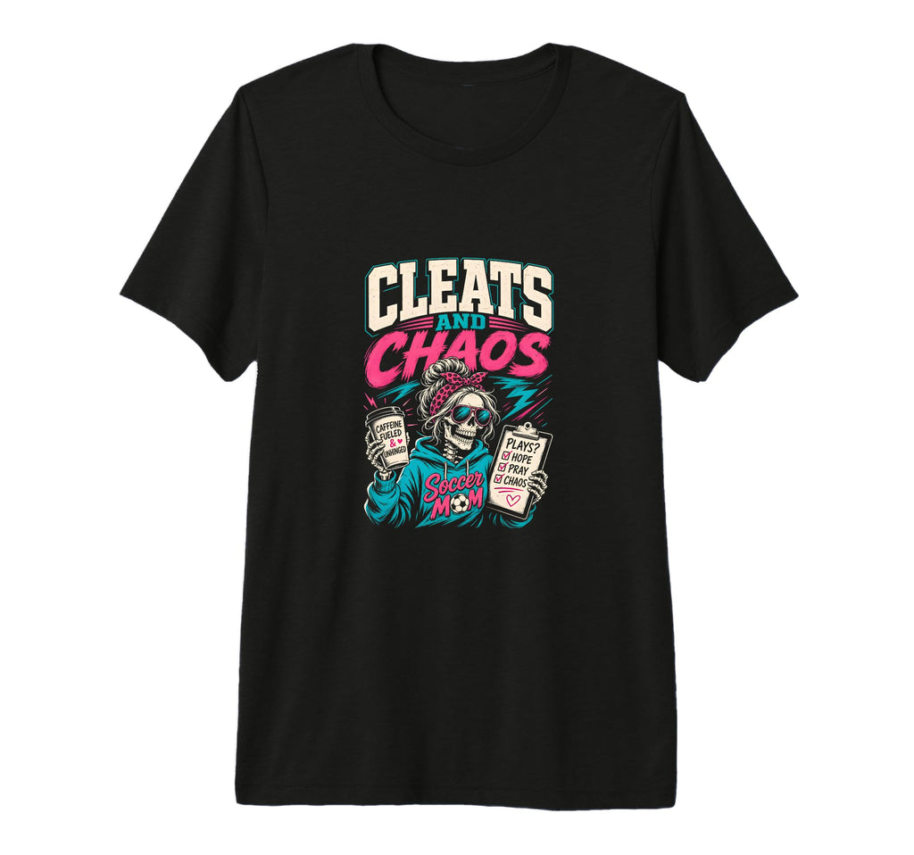 Cleats And Chaos Soccer Mom Tri Blend T-Shirt - Aesthetic Graphic Men Women