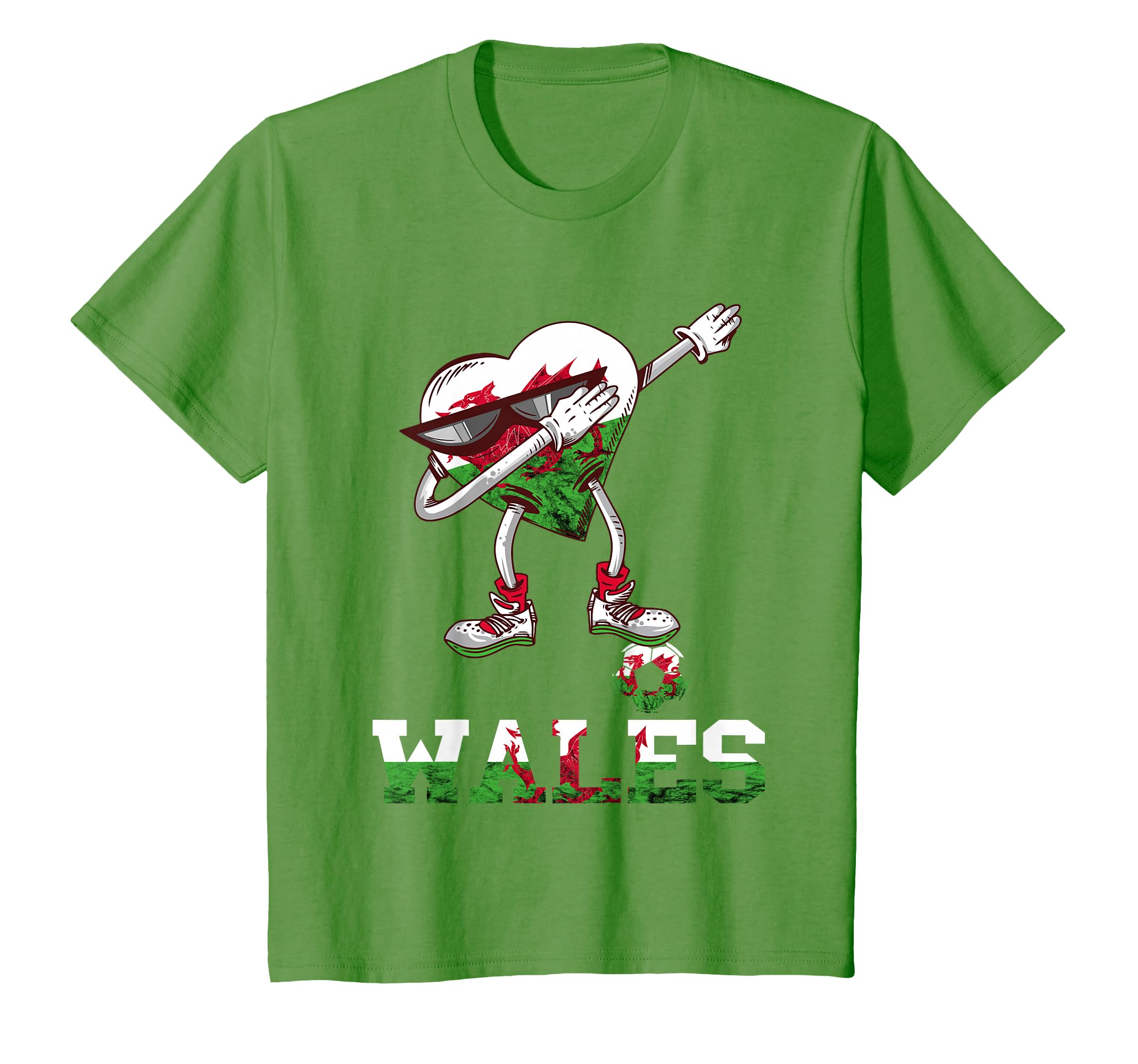 Welsh Soccer Team Heart Welsh Flag T-Shirt - Streetwear Style Men Women